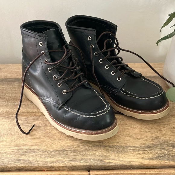 Red Wing Shoes Shoes - Red Wing Shoes Black Ankle Boots moccasin euro 38 7.5
